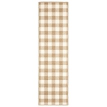 Indoor/Outdoor Buffalo Plaid Rug Collection - Beige  2 ft. 3 in. x 7 ft. 6 in.