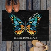 Personalized Butterfly Doormat