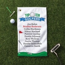 Personalized Top Ten Golf Towels